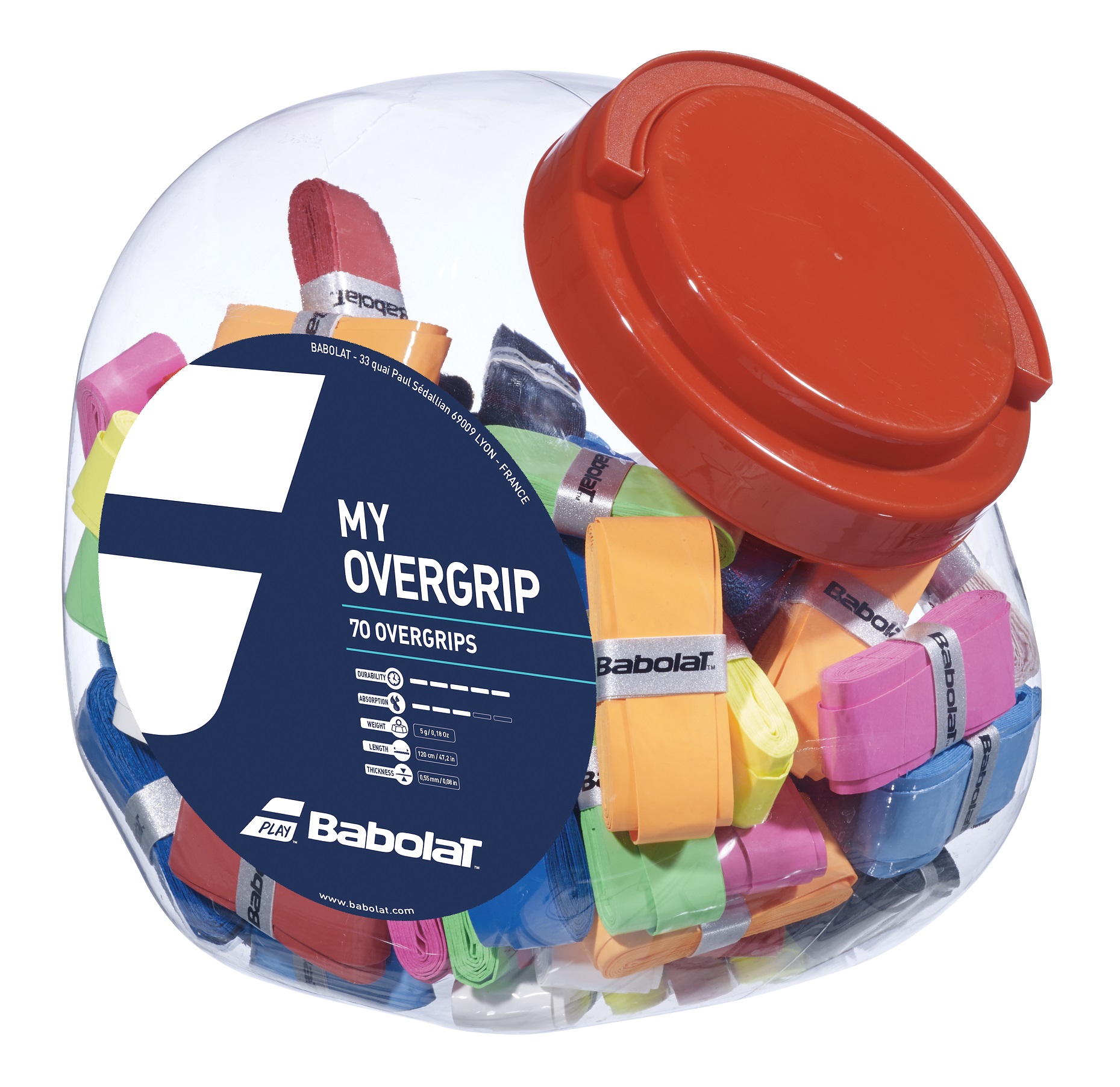 צנצנת אוברגריפ (Overgrip) בבולט My Overgrip X70 Babolat