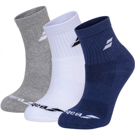 גרביים לטניס בבולט Quarter Pack Socks X3 Pairs Men Babolat